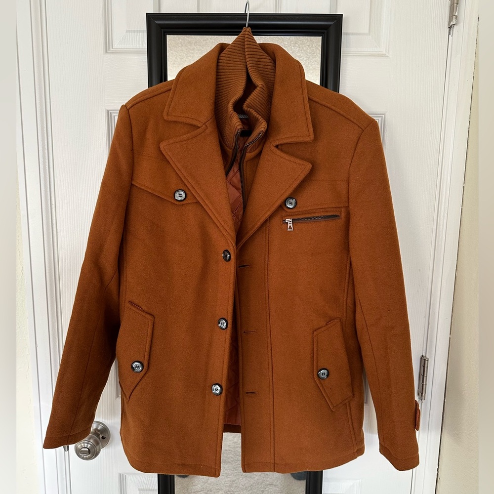 NWOT Litteking Men's Winter Pea Coat, Small